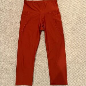 Old Navy High-Waisted Rust Orange Leggings.
